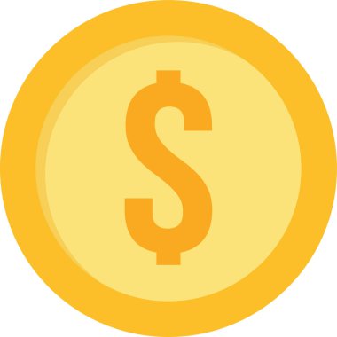 Dolar işareti vektör simgesi