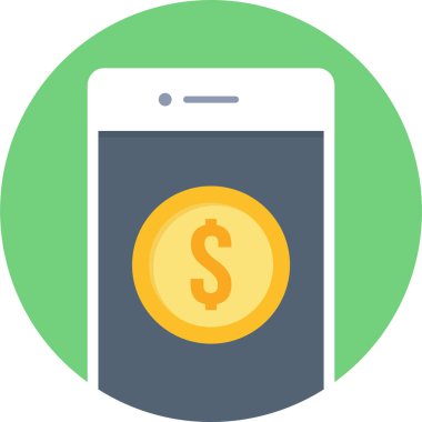 finansal hizmetler düz vektör simgesi