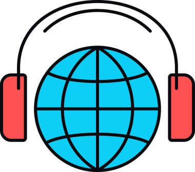 Seo ve ağ simgesinin vektör illüstrasyonu