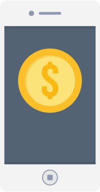 Dolar sikke vektör simgesi