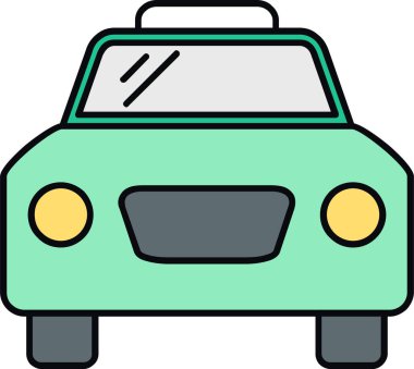 Bir arabanın karikatür çizimi