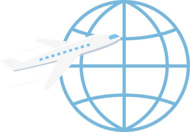 Modern seyahat simgesinin vektör illüstrasyonu