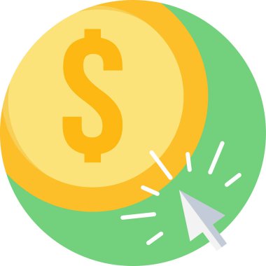 Dolar işareti vektör simgesi