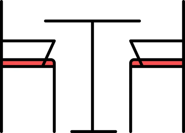 Bar Tables Icon Vector Illustration — Stock Vector