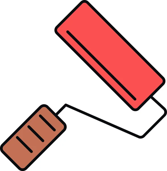 Ilustracja Wektorowa Ikony Czerwono Białej Kreskówki — Wektor stockowy