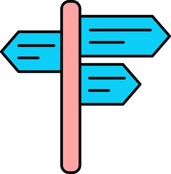 Señalización Con Señales Dirección — Vector de stock