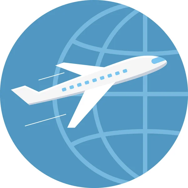 Ikona Samolotu Ilustracja Wektora — Wektor stockowy
