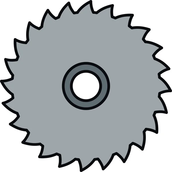 Circular Saw Blade Vector Illustration — Stock Vector