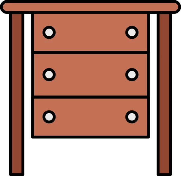 Illustration Vectorielle Une Armoire Dessin Animé — Image vectorielle