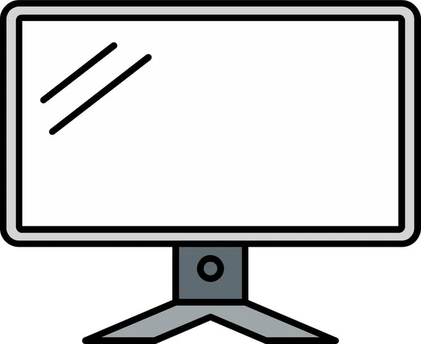 Eine Vektorillustration Eines Monitors — Stockvektor