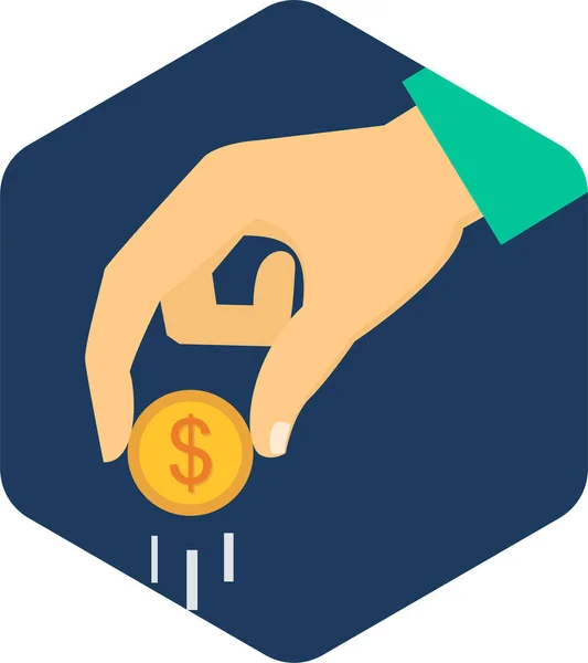 Mão Segurando Dinheiro Ilustração Vetorial — Vetor de Stock