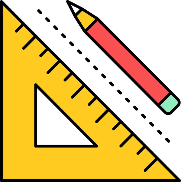 Vektor Illustration Eines Lineals — Stockvektor