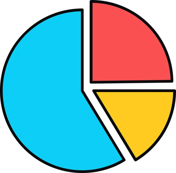 Ikona Wykresu Ciasta Diagramem Okrężnym — Wektor stockowy