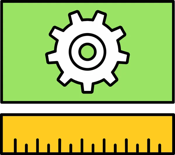 Icono Engranaje Vector Ilustración — Vector de stock