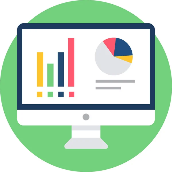 Analítica Icono Vector Plano — Archivo Imágenes Vectoriales