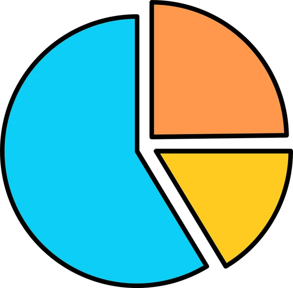 Ikona Wykresu Ciasta Ilustracja Wektora — Wektor stockowy