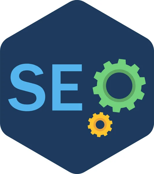 Seo Ícone Vetor Marketing Estilo Bicolor Símbolo Plano Cores Azul — Vetor de Stock