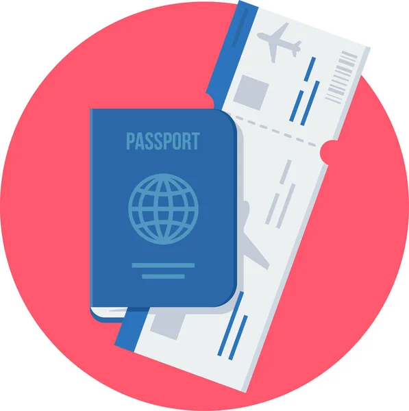 Pasaporte Con Bandera — Vector de stock