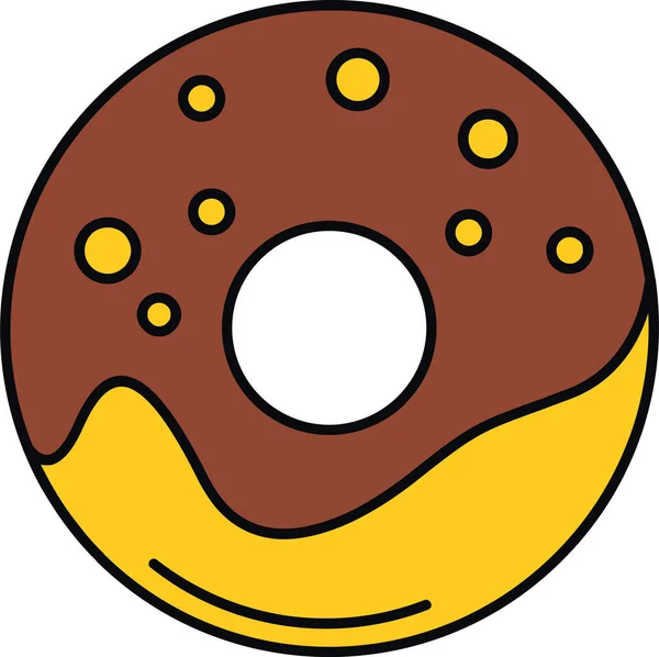 Donut Avec Motif Circulaire — Image vectorielle