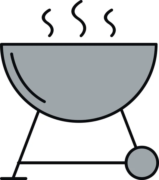 Icono Vector Barbacoa Sobre Fondo Blanco — Vector de stock