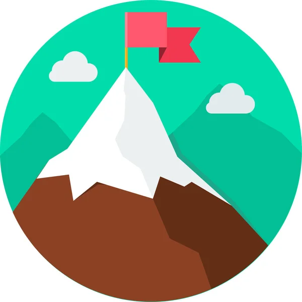 Paisaje Montaña Con Montañas Nubes — Vector de stock