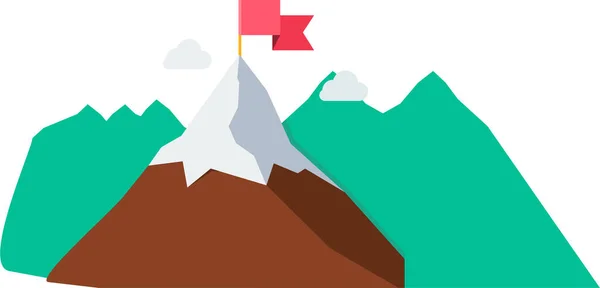 Vector Illustration Mountain Peak — Stock Vector