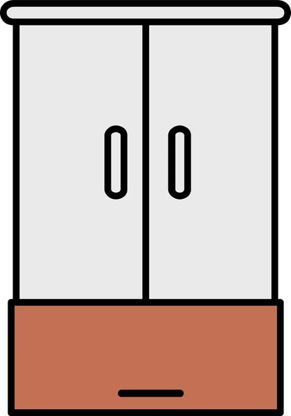 Illustrazione Vettoriale Dell Icona Dell Ufficio Dell Edificio — Vettoriale Stock