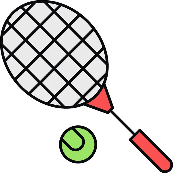 Pelota Tenis Vector Icono — Vector de stock