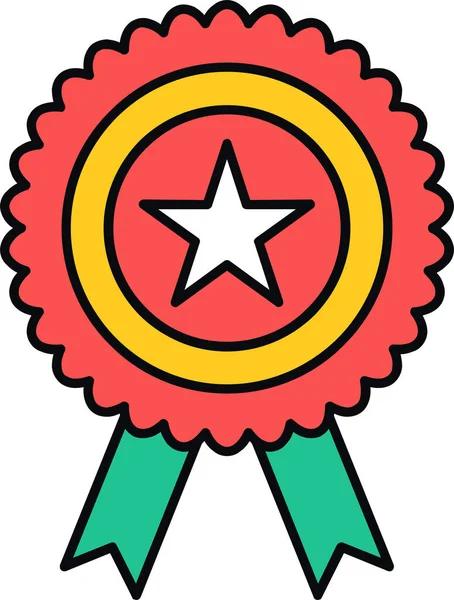 Icono Estrella Sobre Fondo Blanco — Vector de stock