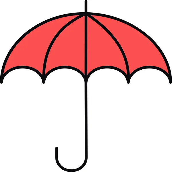 Vektor Illustration Eines Roten Regenschirms — Stockvektor