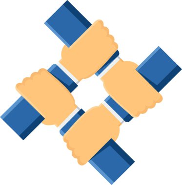 Tokalaşan bir elin vektör çizimi