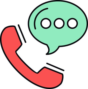 Telefonlu konuşma balonu