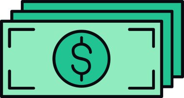 Dolar gagası vektör simgesi