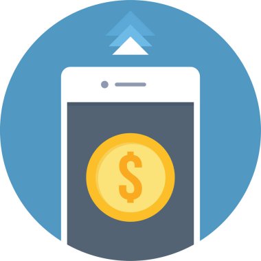 Alışveriş ve ticaret düz vektör simgesi