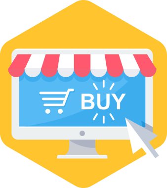 Alışveriş ve ticaret vektör simgesi