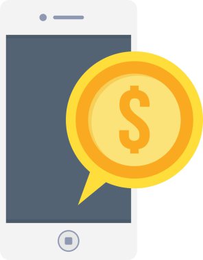 Dolar düz vektör simgesi