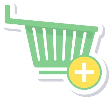 Alışveriş arabası ikonu. vektör illüstrasyonu