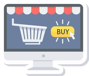 Alışveriş ve ticaret vektör simgesi