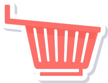 Alışveriş arabası vektör simgesi