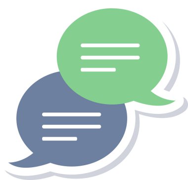 konuşma balonu simgesi, vektör illüstrasyonu