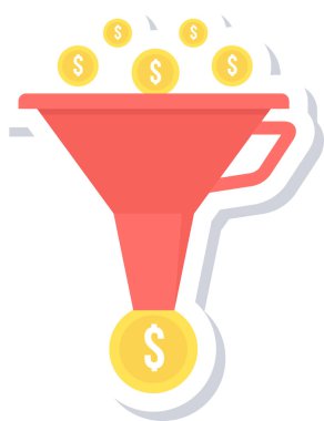 Dolar düz vektör simgesi