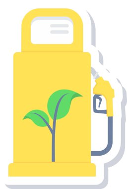 Yeşil bitkinin vektör illüstrasyonu