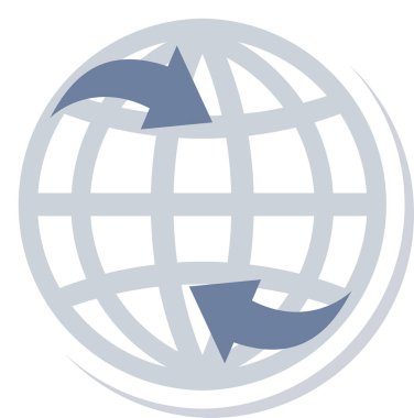 Dünya simgesinin vektör illüstrasyonu