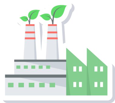 Fabrika ikonu. vektör illüstrasyonu