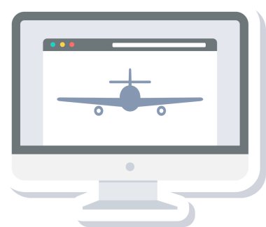 çevrimiçi alışveriş düz vektör simgesi