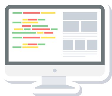 bilgisayar ekranı vektör simgesi