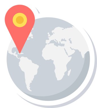 harita pin renk vektör simgesi