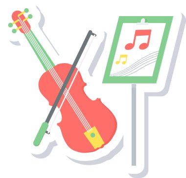 Müzik aletinin vektör illüstrasyonu