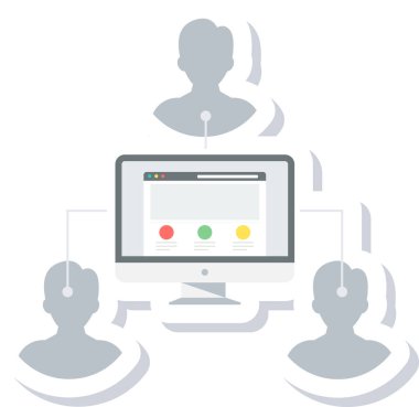 Sosyal ağ simgesi. vektör illüstrasyonu