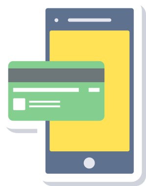 Ödeme simgesi modern ve basit, vektör illüstrasyonu 